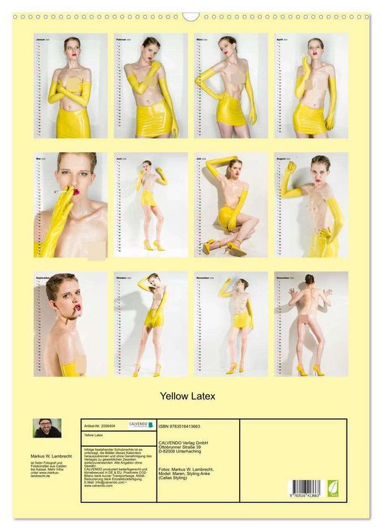 Produktbild: Yellow Latex (Wandkalender 2026 DIN A2 hoch), CALVENDO Monatskalender