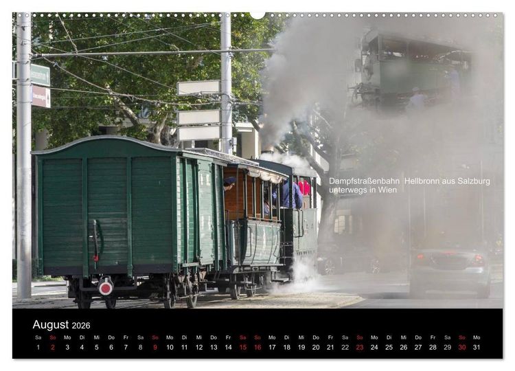 Produktbild: Historische Stra&szlig;enbahnen in Wien (hochwertiger Premium Wandkalender 2026 DIN A2 quer), Kunstdruck in Hochglanz