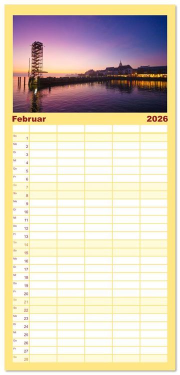 Produktbild: Familienplaner 2026 - Momente am Bodensee mit 5 Spalten (Wandkalender, 21 x 45 cm) CALVENDO