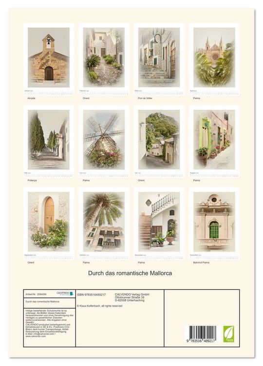 Produktbild: Durch das romantische Mallorca (Wandkalender 2026 DIN A3 hoch), CALVENDO Monatskalender