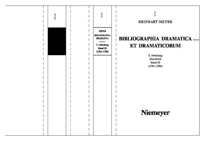 Produktbild: Reinhart Meyer: Bibliographia Dramatica et Dramaticorum. Einzelb&auml;nde 1700-1800 / 1784-1786