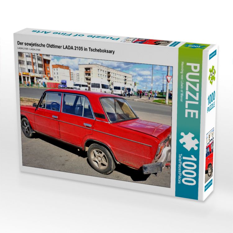 Produktbild: CALVENDO Puzzle Der sowjetische Oldtimer LADA 2105 in Tscheboksary 1000 Teile Lege-Gr&ouml;&szlig;e 640 x 480 cm Foto-Puzzle Bild von Henning von L&ouml;wis of Menar