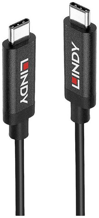 Produktbild: LINDY USB-Kabel USB 3.2 Gen2 USB-C&reg; Stecker, USB-C&reg; Stecker 5.00m Schwarz 43308