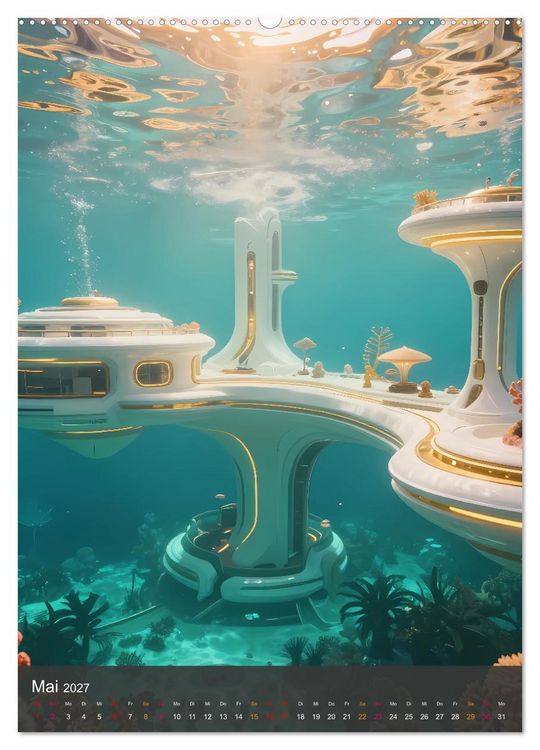 Produktbild: Future Cities &ndash; Visionen der St&auml;dte von morgen (hochwertiger Premium Wandkalender 2027 DIN A2 hoch), Kunstdruck in Hochglanz