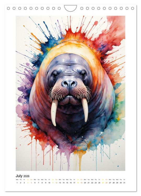 Produktbild: Fantastic Animal World: A Play of Colors and Elegance (Wall Calendar 2026 DIN A4 portrait), CALVENDO 12 Month Wall Calendar