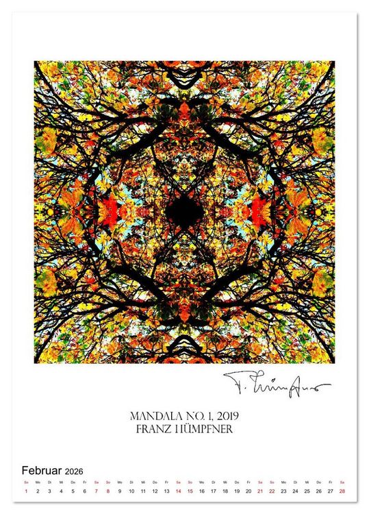Produktbild: Mandala Artworks - Kunstkalender von Franz Huempfner (Tischkalender 2026 DIN A5 hoch), CALVENDO Monatskalender
