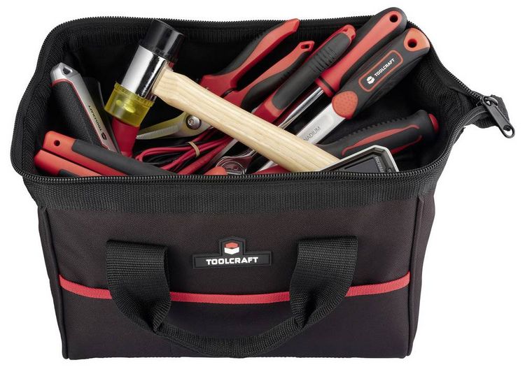 Produktbild: TOOLCRAFT TO-10748133 Universal Werkzeugtasche unbest&uuml;ckt (L x B x H) 320 x 210 x 230mm