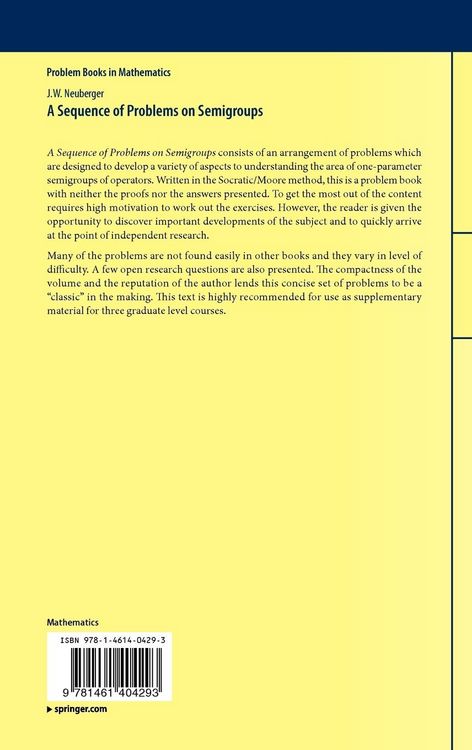 Produktbild: A Sequence of Problems on Semigroups