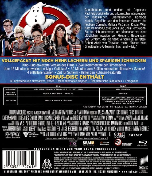 Produktbild: Ghostbusters - Answer The Call [Blu-ray + Bonus Blu-ray]