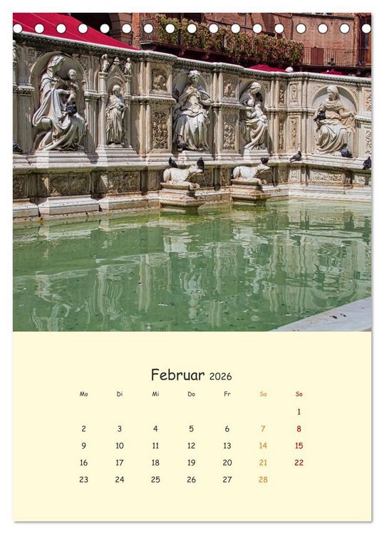 Produktbild: Siena - Impressionen (Tischkalender 2026 DIN A5 hoch), CALVENDO Monatskalender
