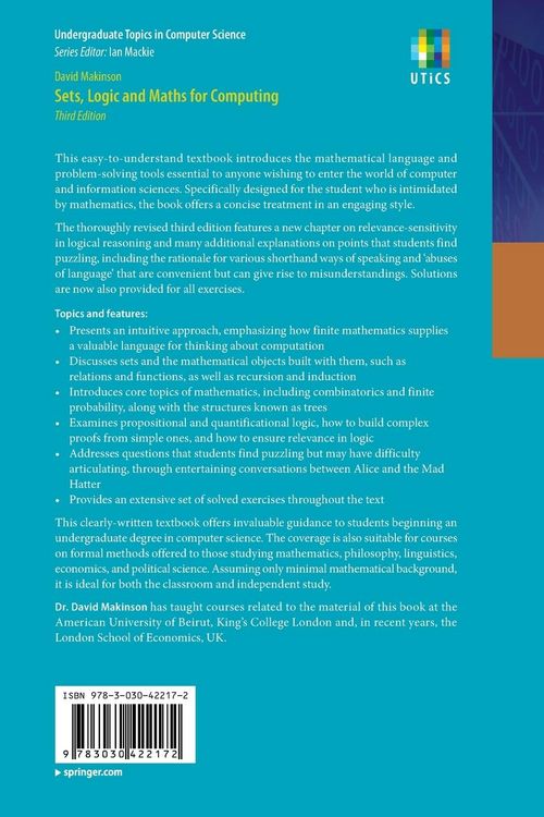 Produktbild: Sets, Logic and Maths for Computing