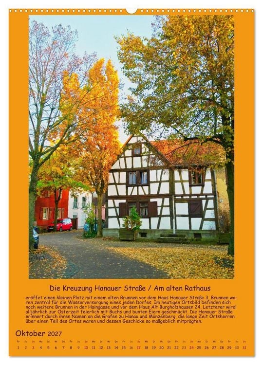 Produktbild: Gut 800 Jahre Burgholzhausen. Ein Ortsportr&auml;t in Wort und Bild 2027 (hochwertiger Premium Wandkalender 2027 DIN A2 hoch), Kunstdruck in Hochglanz