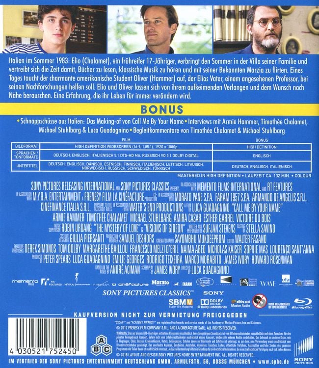 Produktbild: Call me by your Name