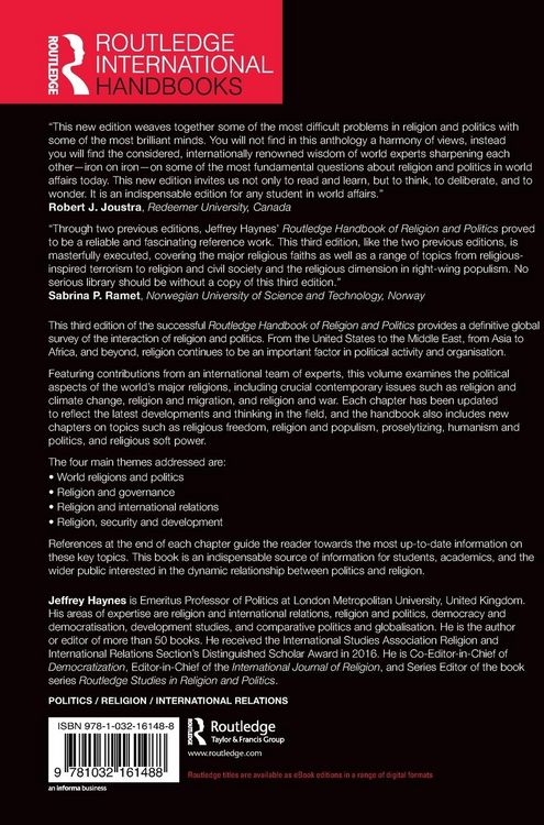Produktbild: Routledge Handbook of Religion and Politics