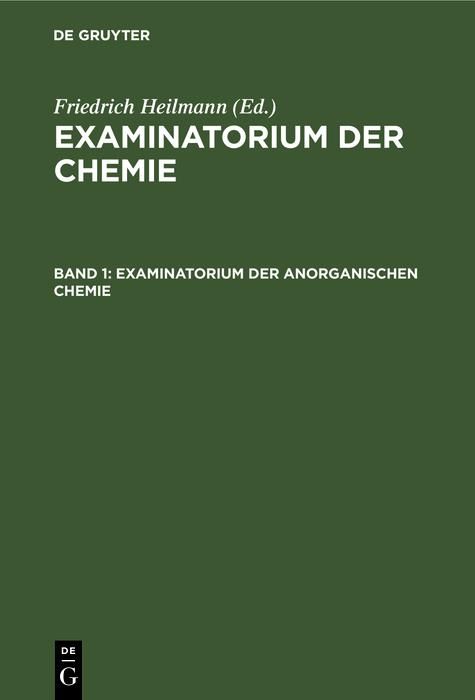 Produktbild: Examinatorium der anorganischen Chemie