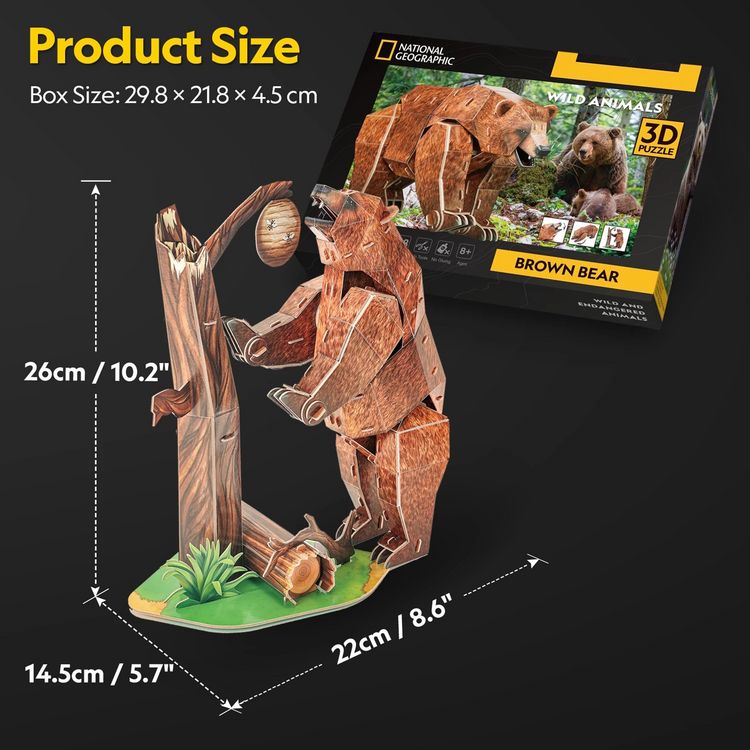 Produktbild: CUBICFUN - 3D Puzzle Braunb&auml;r 3D Puzzle 88 Teile