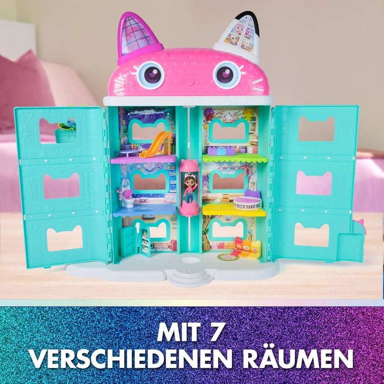 Produktbild: Gabby&rsquo;s Dollhouse: Der Film &ndash; Puppenhaus zum Kinofilm, &uuml;ber 60 cm gro&szlig;, mit Gabby-Figur & Dollhouse Zubeh&ouml;r, f&uuml;r Kinder ab 3 Jahren
