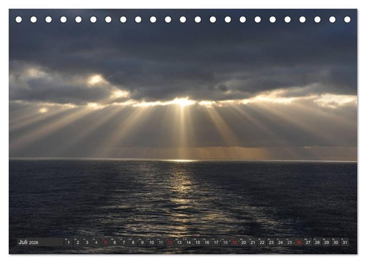 Produktbild: Sonne, Meer und Wolken (Tischkalender 2026 DIN A5 quer), CALVENDO Monatskalender