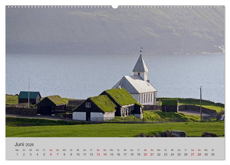 Produktbild: F&auml;r&ouml;er Inseln 2026 (hochwertiger Premium Wandkalender 2026 DIN A2 quer), Kunstdruck in Hochglanz