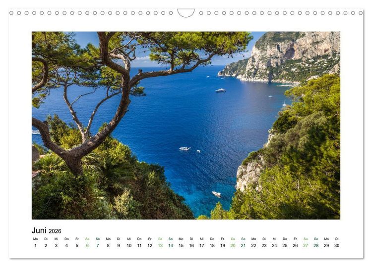 Produktbild: Sehnsuchtsinseln Capri und Ischia (Wandkalender 2026 DIN A3 quer), CALVENDO Monatskalender