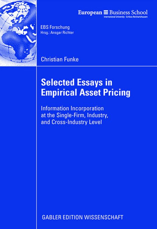 Produktbild: Selected Essays in Empirical Asset Pricing