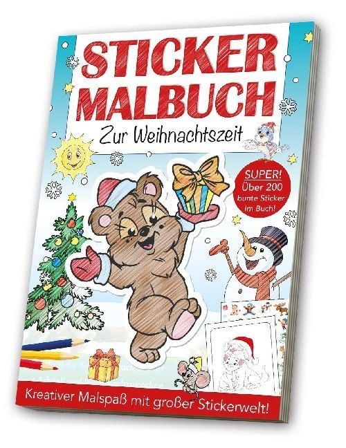 Produktbild: Stickermalbuch Zur Weihnachtszeit