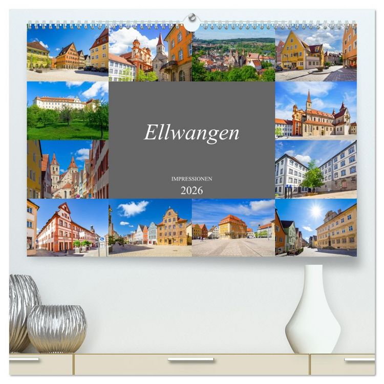 Produktbild: Ellwangen Impressionen (hochwertiger Premium Wandkalender 2026 DIN A2 quer), Kunstdruck in Hochglanz
