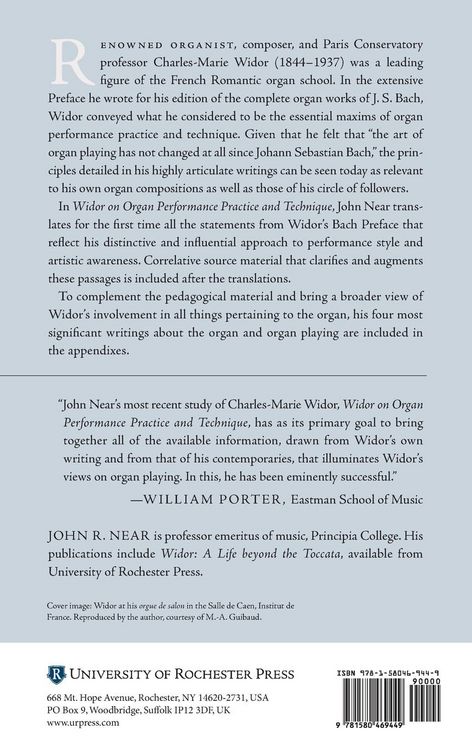 Produktbild: Widor on Organ Performance Practice and Technique