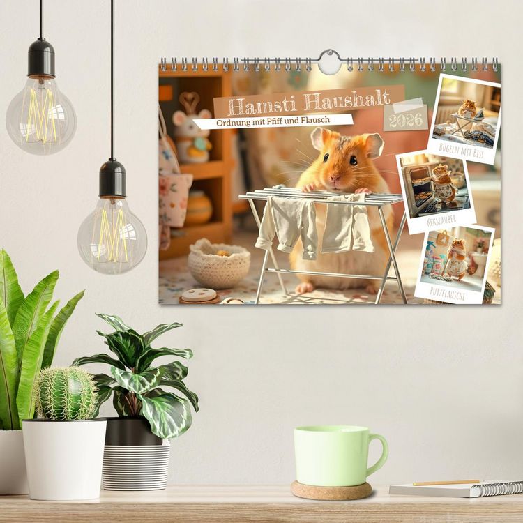 Produktbild: Hamsti Haushalt - Ordnung mit Pfiff und Flausch (Wandkalender 2026 DIN A4 quer), CALVENDO Monatskalender
