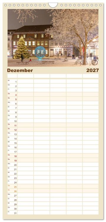 Produktbild: Familienplaner 2027 - Zwischen See und Himmel - Waren (M&uuml;ritz) im Wandel der Jahreszeiten mit 5 Spalten (Wandkalender, 21 x 45 cm) CALVENDO