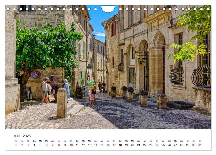 Produktbild: Uz&egrave;s - charmante petite ville du Gard (Calendrier mural 2026 DIN A4 vertical), CALVENDO calendrier mensuel