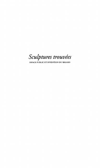 Produktbild: Sculptures trouvees