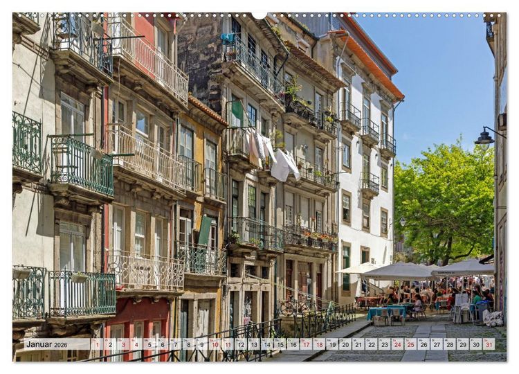 Produktbild: Portugal - Porto, Coimbra, Lissabon (hochwertiger Premium Wandkalender 2026 DIN A2 quer), Kunstdruck in Hochglanz