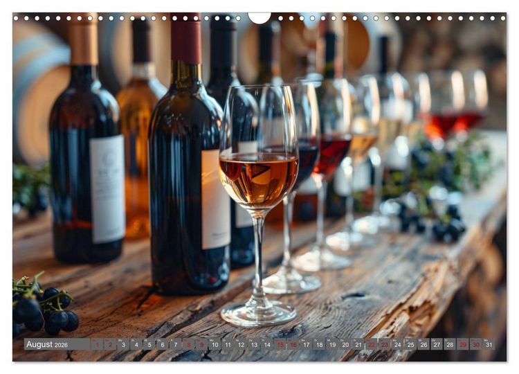 Produktbild: Wein begeistert (Wandkalender 2026 DIN A3 quer), CALVENDO Monatskalender