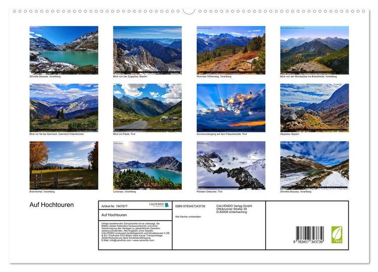 Produktbild: Auf Hochtouren (hochwertiger Premium Wandkalender 2026 DIN A2 quer), Kunstdruck in Hochglanz