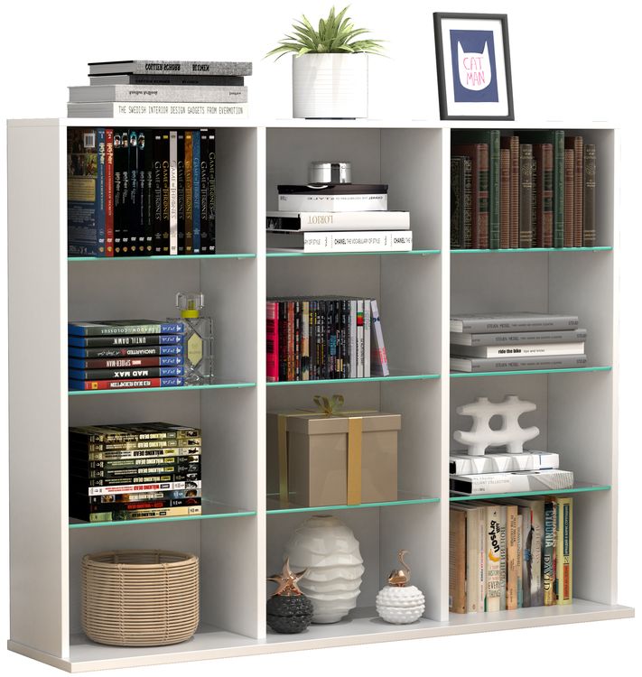 Holz CD DVD Standregal Bücherregal Regal Zilas L