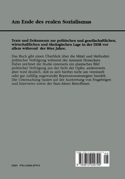 Produktbild: Zwischen &Uuml;berwachung und Repression &mdash; Politische Verfolgung in der DDR 1971 bis 1989