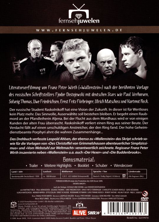 Produktbild: Schuld und S&uuml;hne (Raskolnikoff) (ARD Fernsehjuwelen)