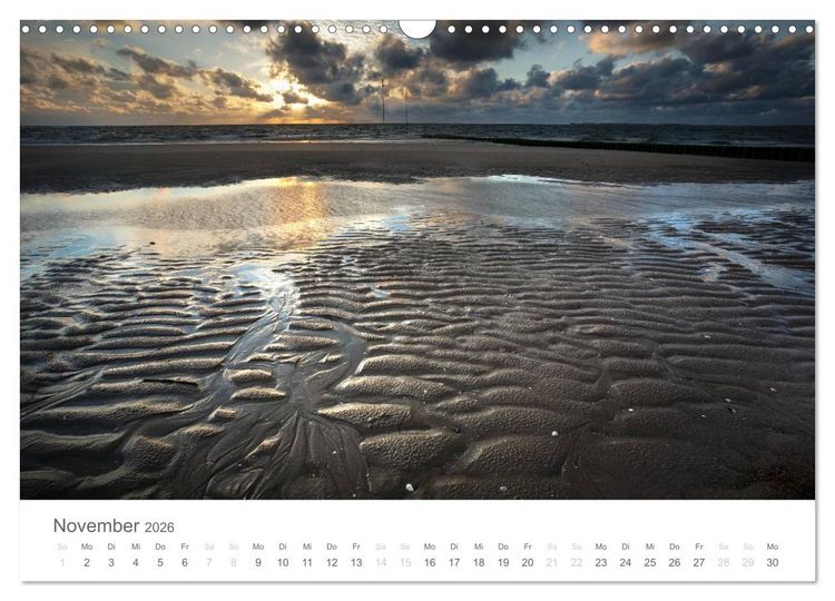 Produktbild: Amrum - Nordseeinsel im Wechsel der Gezeiten (Wandkalender 2026 DIN A3 quer), CALVENDO Monatskalender