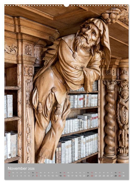 Produktbild: Waldsassen Stiftsbibliothek (hochwertiger Premium Wandkalender 2026 DIN A2 hoch), Kunstdruck in Hochglanz