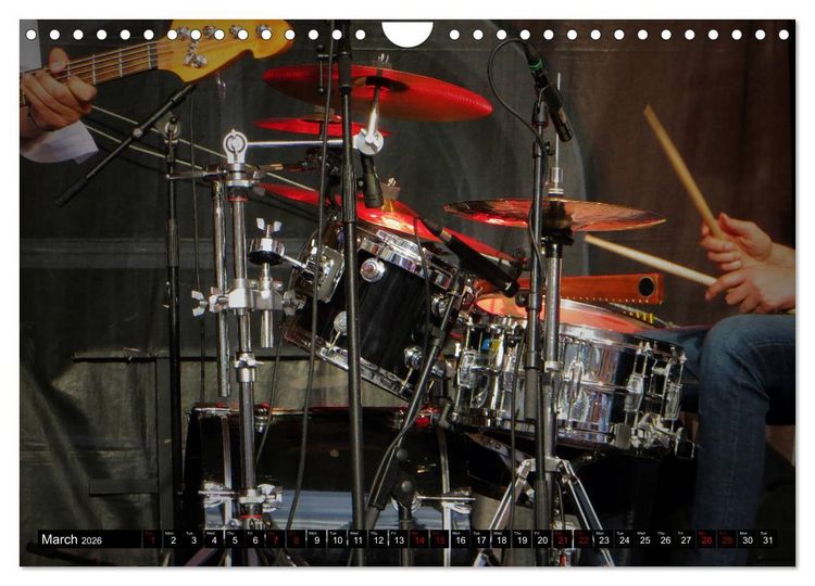 Produktbild: Drums On Stage - Let's Rock (Wall Calendar 2026 DIN A4 landscape), CALVENDO 12 Month Wall Calendar