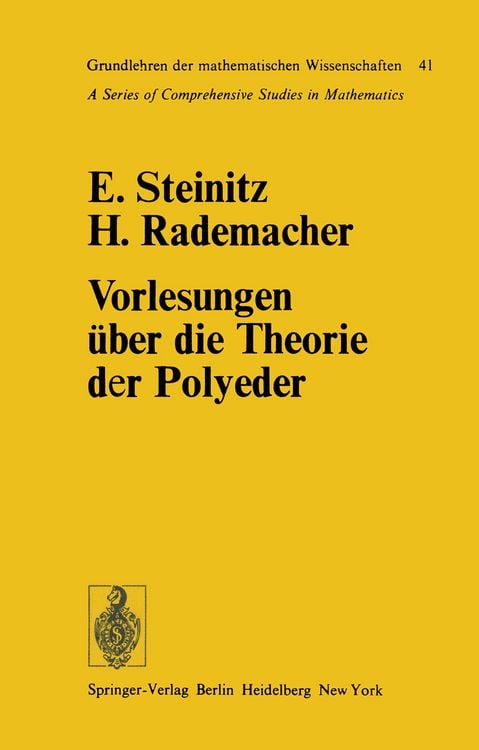 Produktbild: Vorlesungen &uuml;ber die Theorie der Polyeder