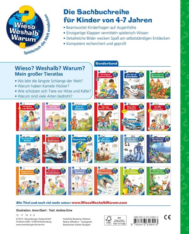 Produktbild: Wieso? Weshalb? Warum? Sonderband - Mein gro&szlig;er Tieratlas