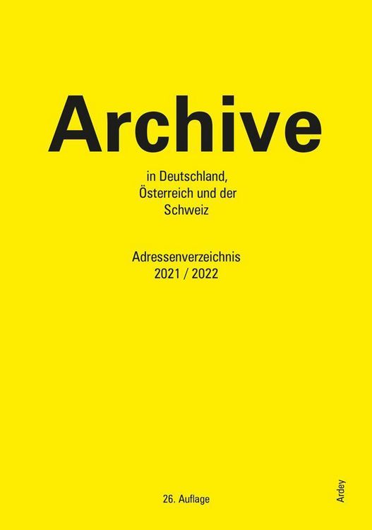 Produktbild: Archive in Deutschland, &Ouml;sterreich und der Schweiz