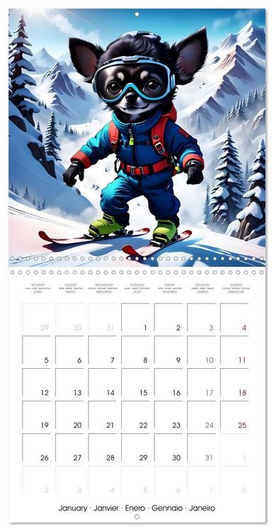 Produktbild: Outdoor adventure with an AI-Chihuahua (Wall Calendar 2026 12 &times; 12 Inch) CALVENDO 12 Month Wall Calendar