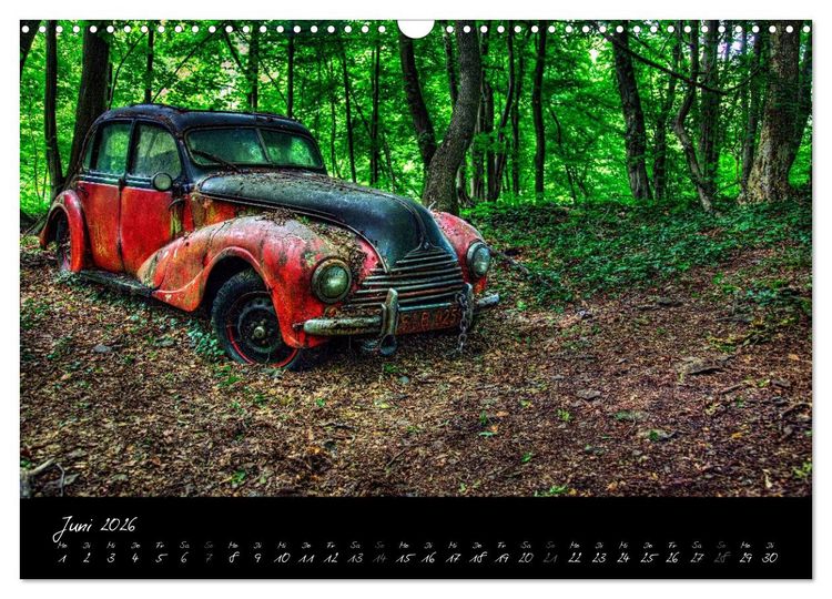 Produktbild: Oldtimer - verlassen verrostet vergessen (Wandkalender 2026 DIN A3 quer), CALVENDO Monatskalender