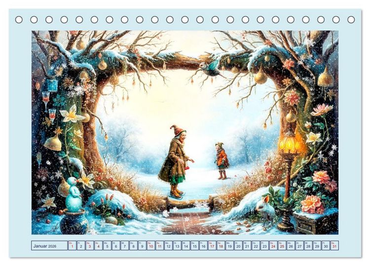 Produktbild: Die geheime Zauberwelt der alten Damen (Tischkalender 2026 DIN A5 quer), CALVENDO Monatskalender