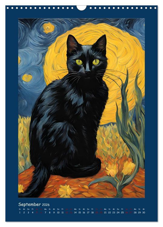 Produktbild: Katzen im Farbenspiel (Wandkalender 2026 DIN A3 hoch), CALVENDO Monatskalender