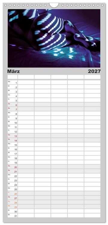 Produktbild: Familienplaner 2027 - M&Auml;NNER - AKTE ZWISCHEN KRAFT UND SINNLICHKEIT mit 5 Spalten (Wandkalender, 21 x 45 cm) CALVENDO
