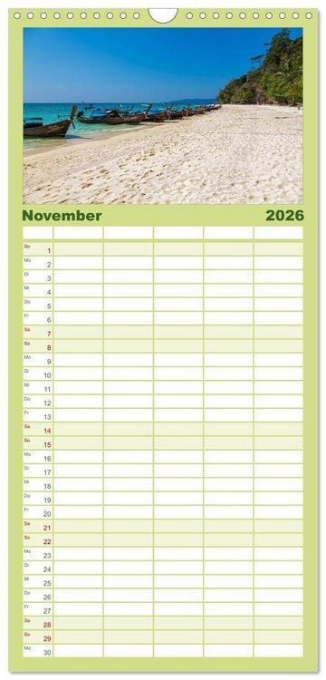 Produktbild: Familienplaner 2026 - Zauberhaftes Thailand mit 5 Spalten (Wandkalender, 21 x 45 cm) CALVENDO